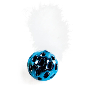 Swisspet Gili balle bleu avec clochette et plume